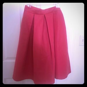 NWOT New York & Company pink midi skirt w/ pockets